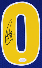 Warriors Stephen Curry Signed Blue Nike Classics Ed Swingman Framed Jersey JSA 2