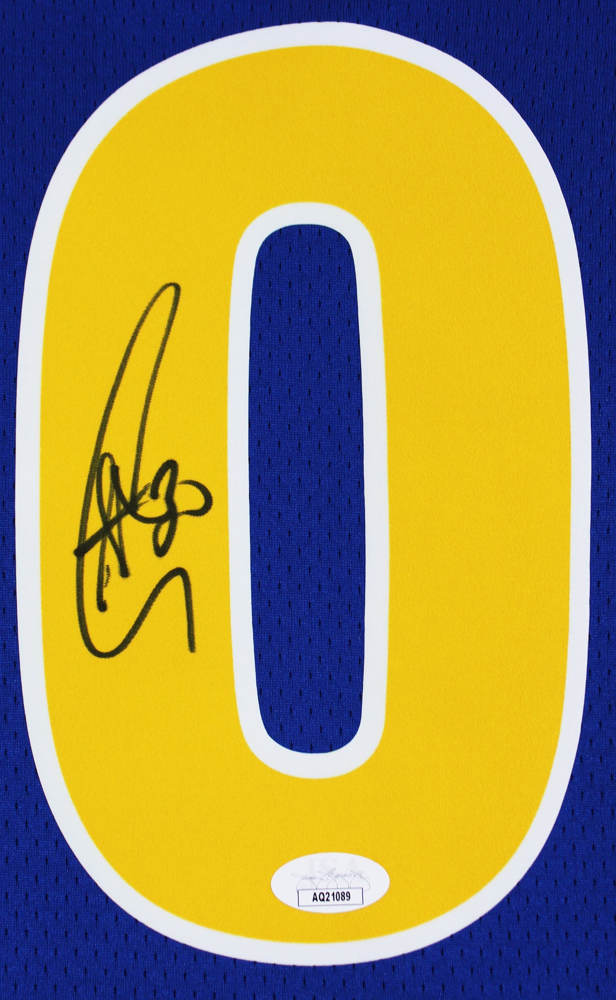 Warriors Stephen Curry Signed Blue Nike Classics Ed Swingman Framed Jersey JSA 2