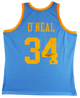 Lakers Shaquille O'Neal Authentic Signed Blue 2001-02 TB M&N HWC Jersey BAS Wit