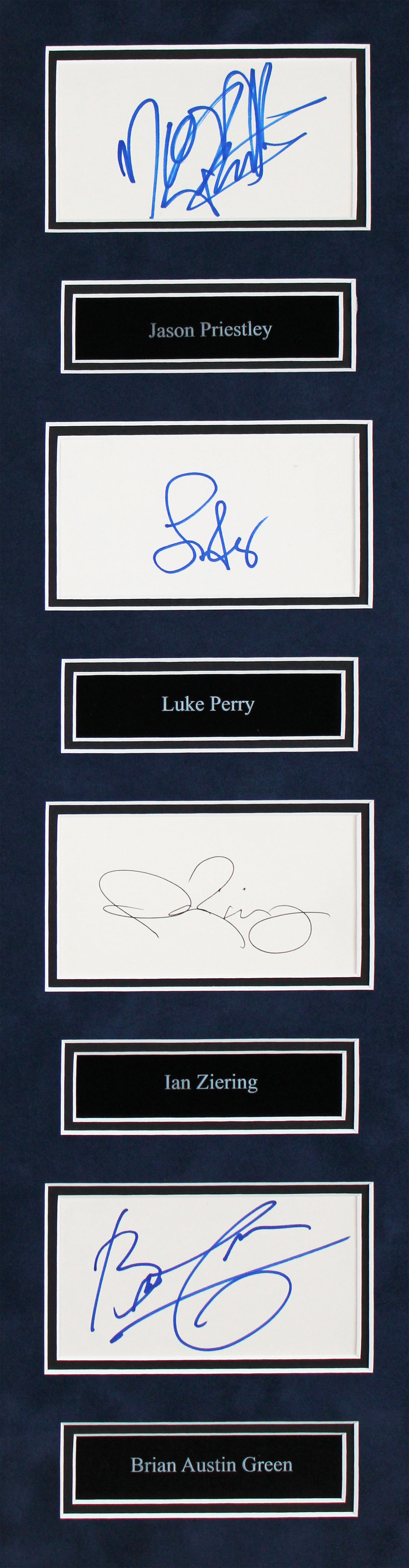 Beverly Hills 90210 Cast (8) Perry, Priestly Signed Framed Display BAS #AD04927