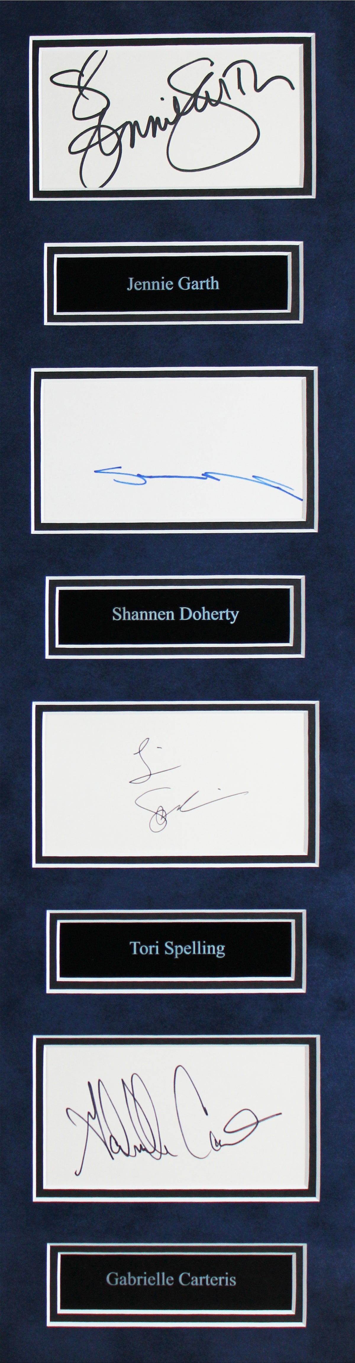 Beverly Hills 90210 Cast (8) Perry, Priestly Signed Framed Display BAS #AD04927