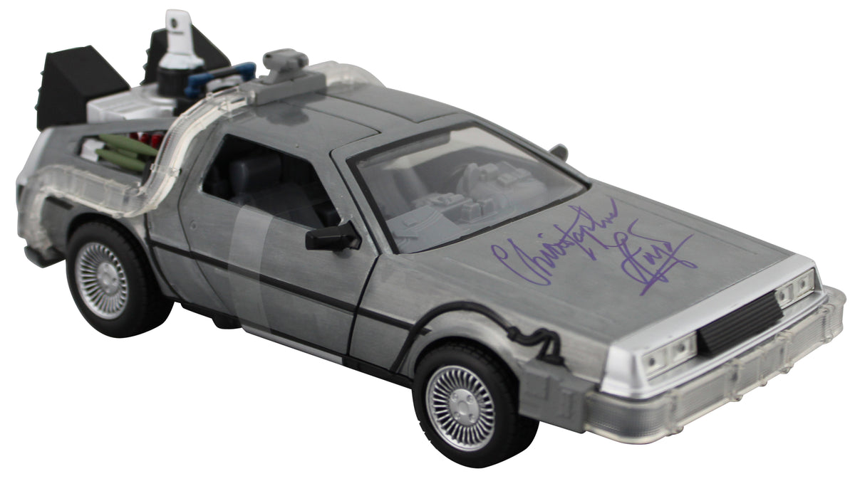 Christopher Lloyd Back To The Future II Signed 1:24 Die Cast DeLorean BAS Wit