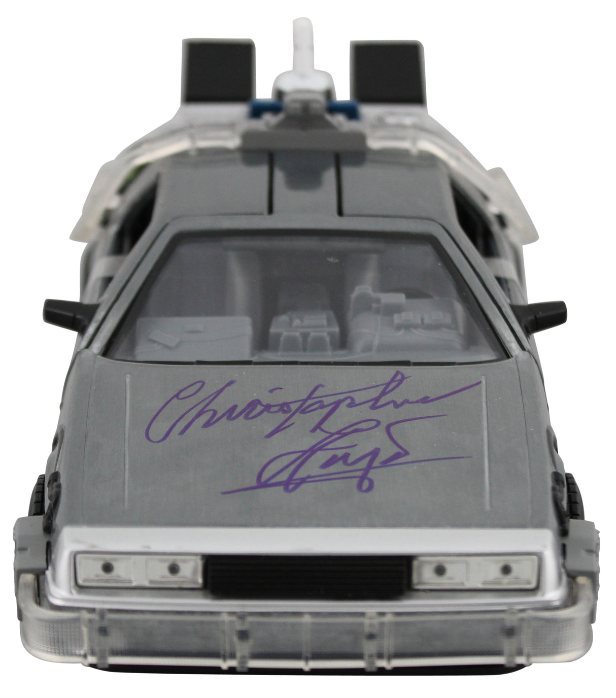 Christopher Lloyd Back To The Future II Signed 1:24 Die Cast DeLorean BAS Wit