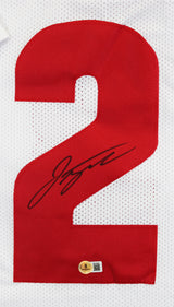 Wisconsin Jonathan Taylor Authentic Signed White Pro Style Framed Jersey BAS