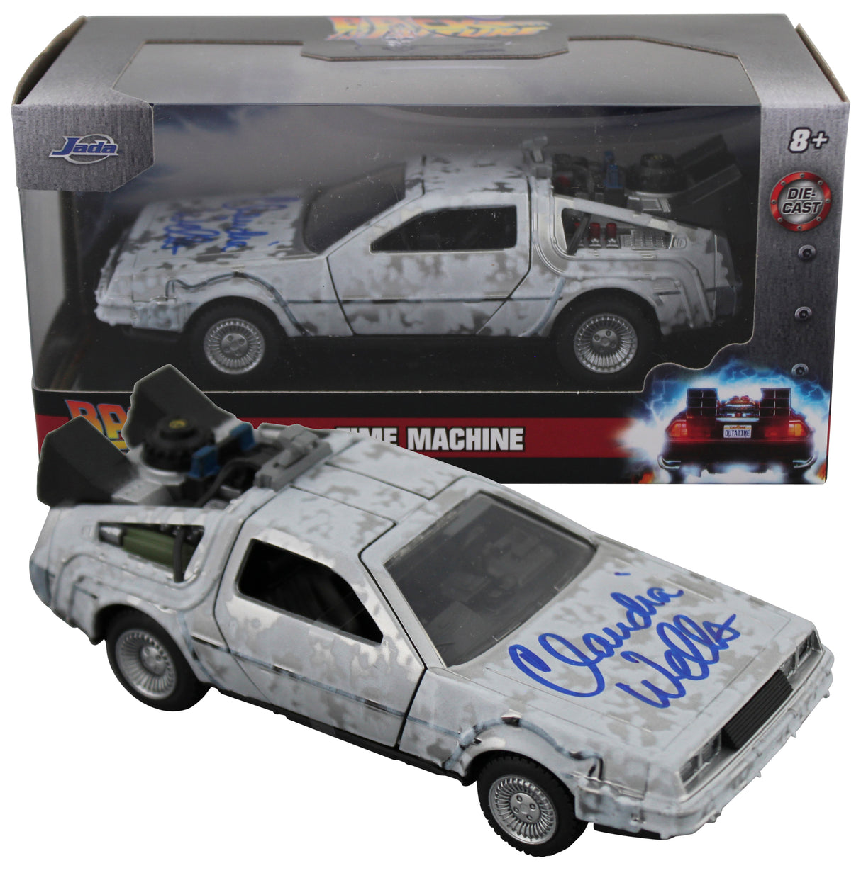 Claudia Wells Back To The Future Signed Metal DeLorean Time Machine Car BAS Wit
