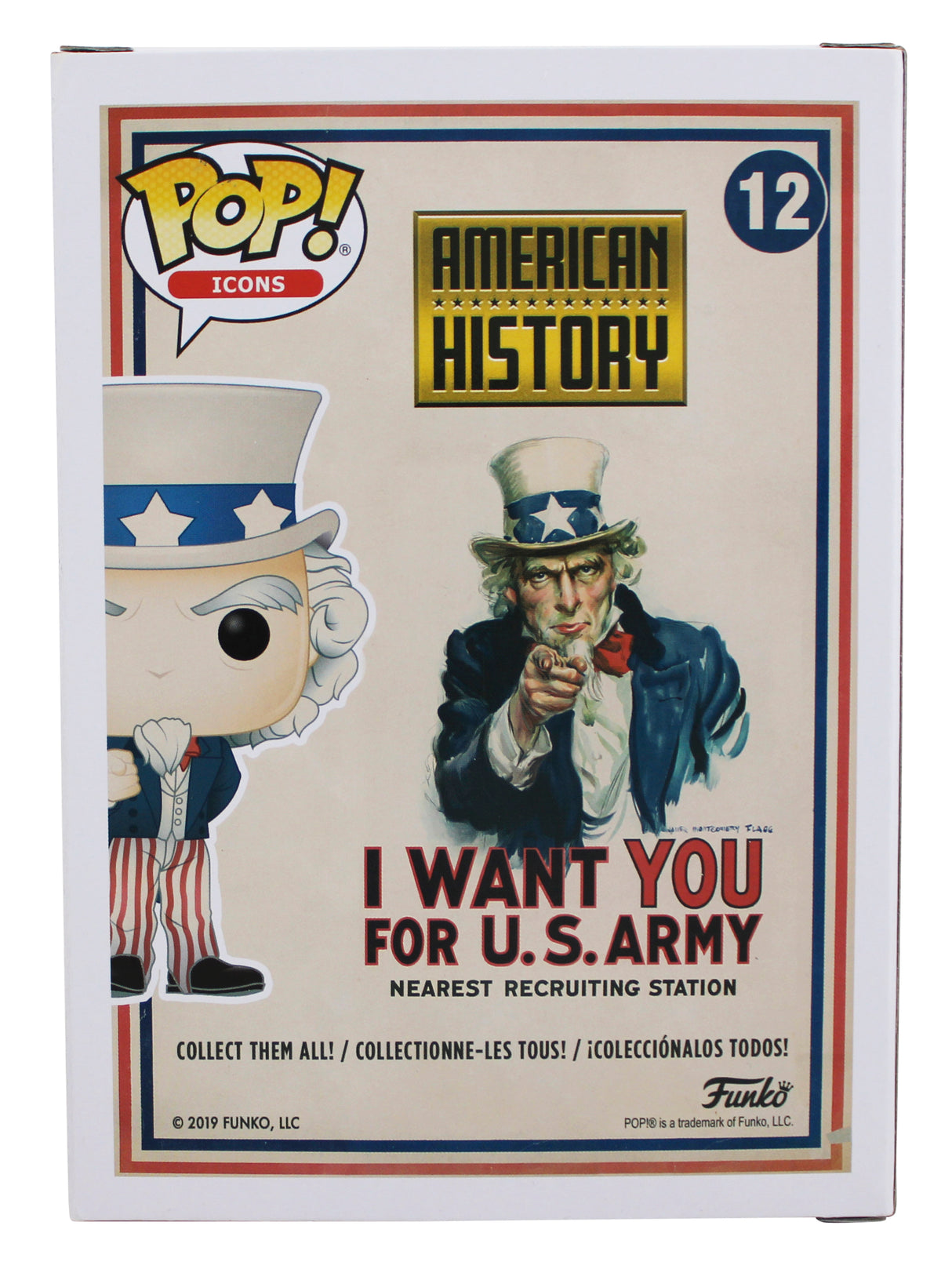 David Goggins Signed Uncle Sam #12 Funko Pop Vinyl Figure w/ White Sig BAS