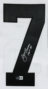 Joe Greene "HOF 87" Authentic Signed White Pro Style Framed Jersey BAS Witnessed