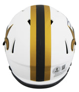 Saints Alvin Kamara Authentic Signed Lunar Speed Mini Helmet W/ Case BAS Witness