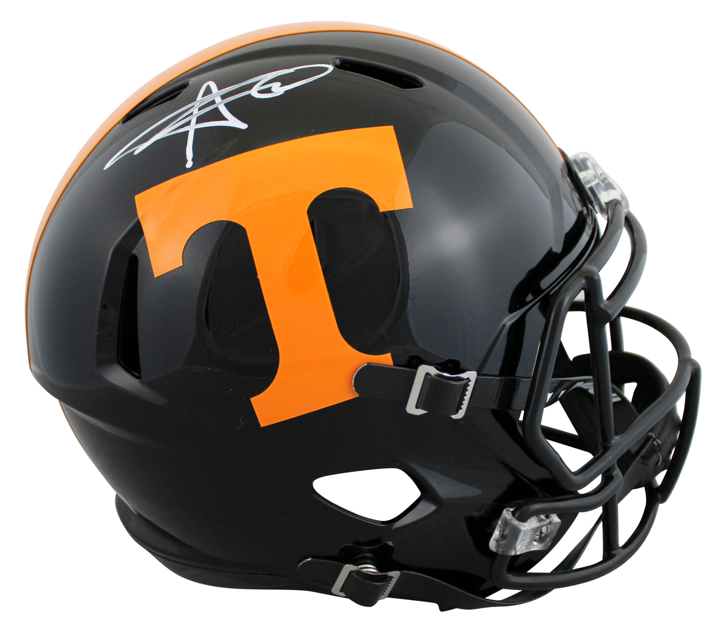 Tennessee Alvin Kamara Signed Black Full Size Speed Rep Helmet BAS Witnessed
