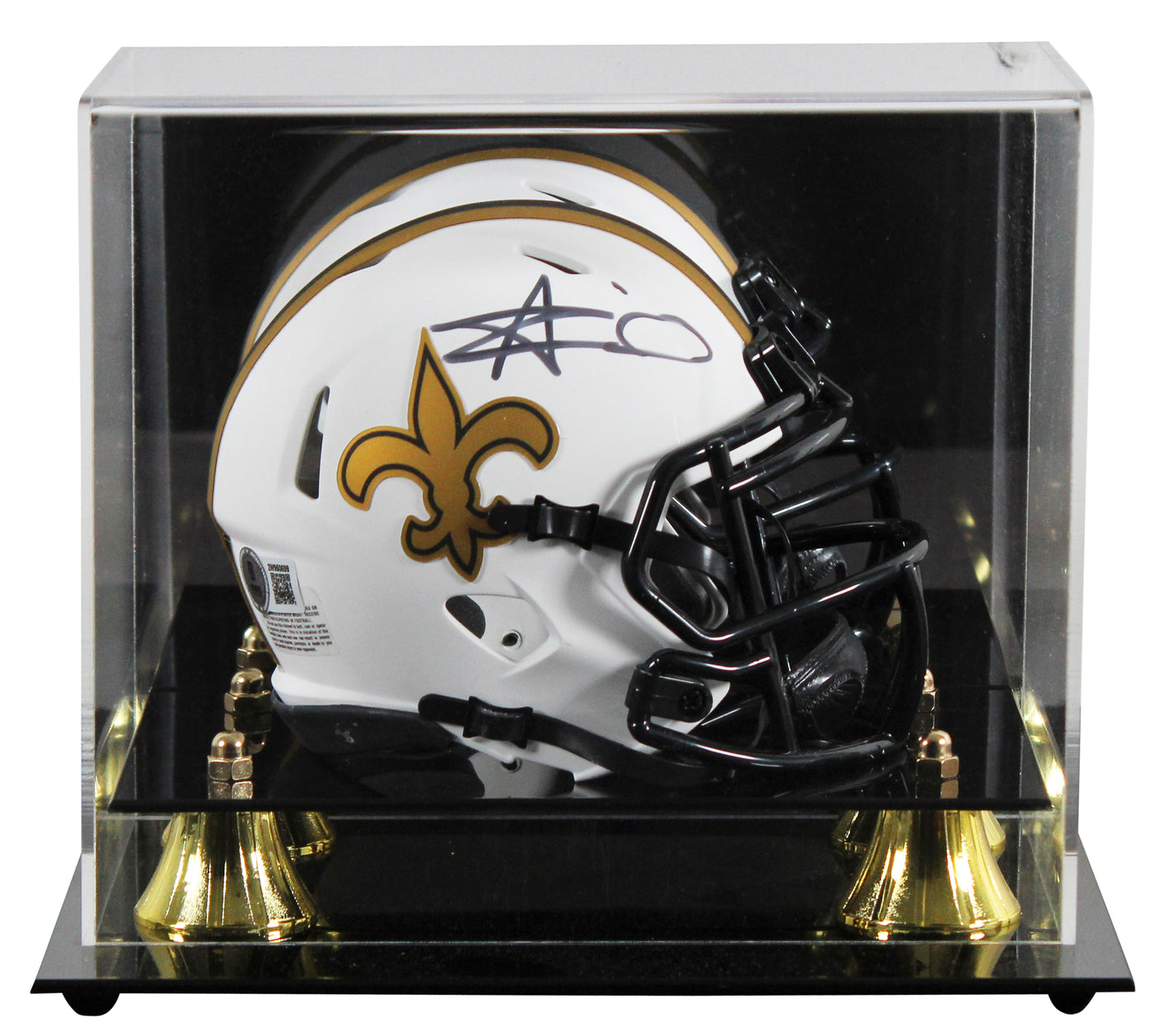 Saints Alvin Kamara Authentic Signed Lunar Speed Mini Helmet W/ Case BAS Witness