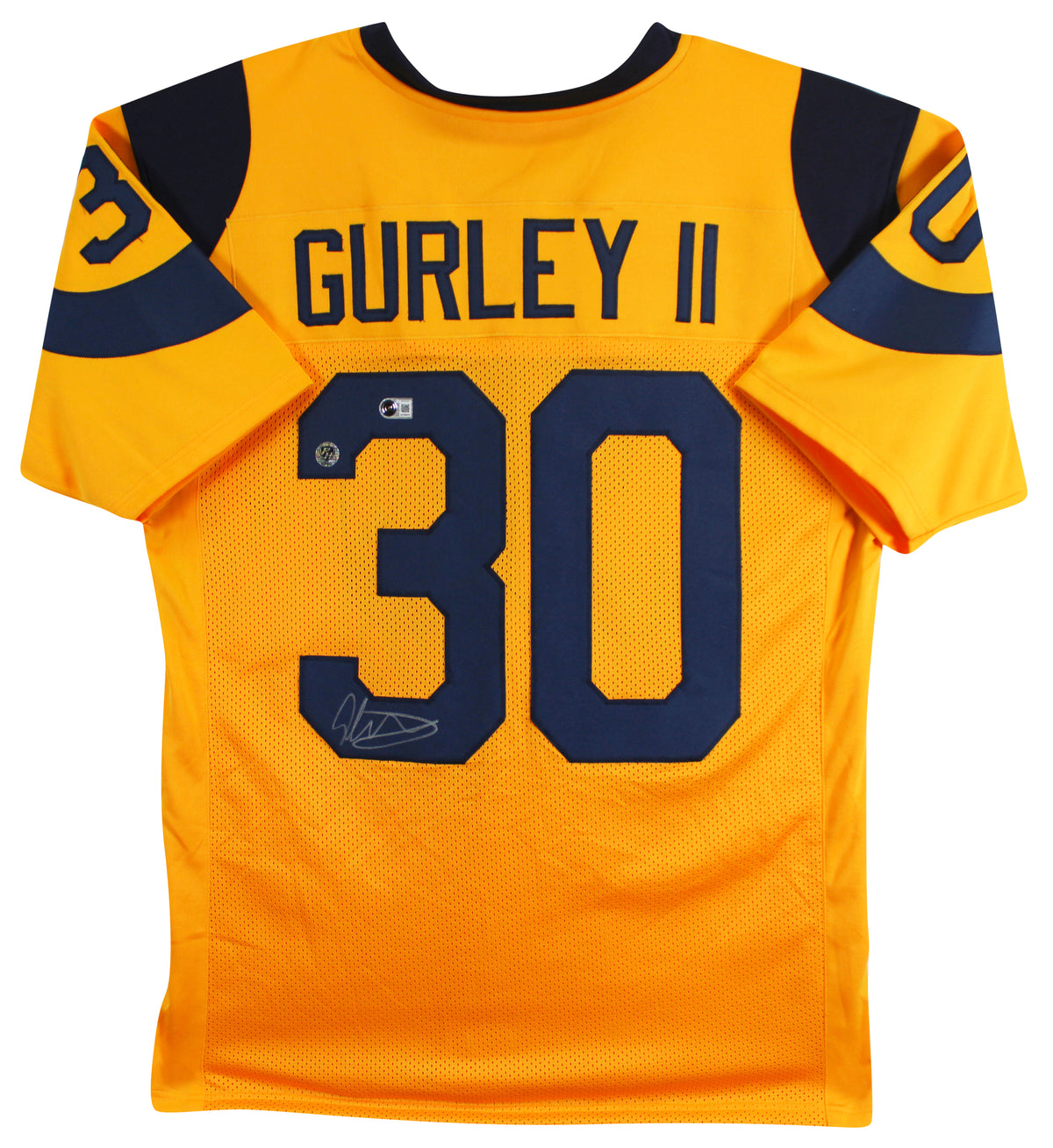 Todd Gurley II Authentic Signed Yellow Pro Style Jersey BAS #BY031297