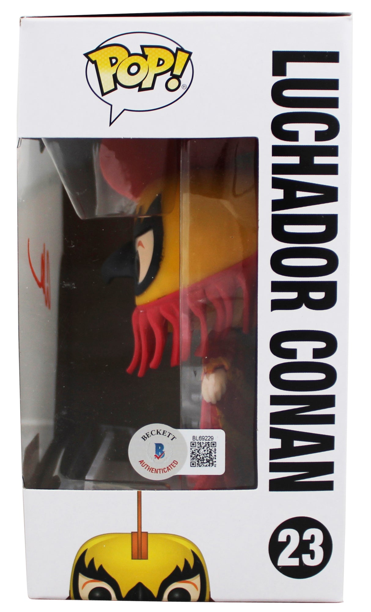 Conan O'Brien Signed Luchador Conan #23 Funko Pop Vinyl Figure BAS #BL69229