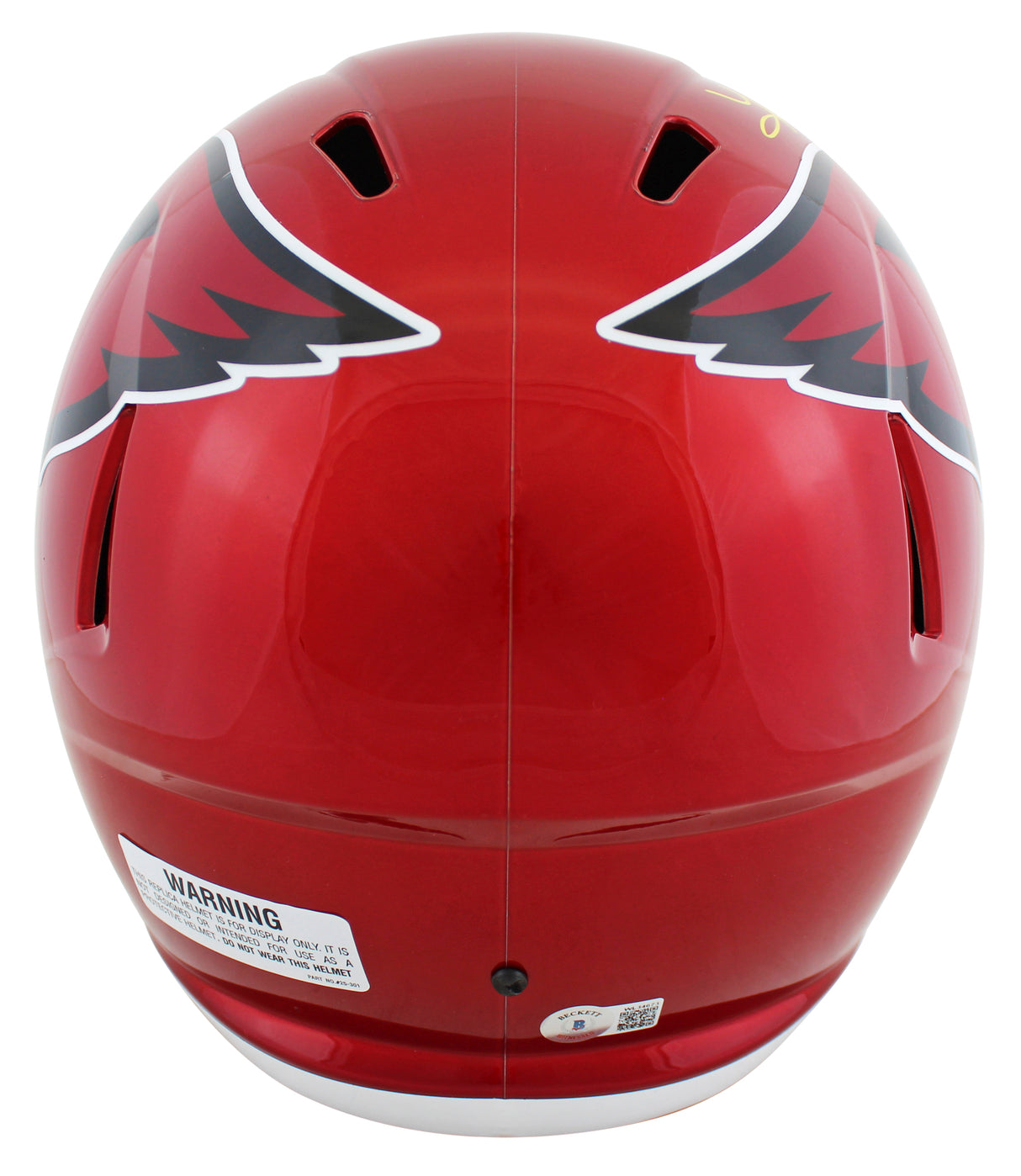 Cardinals Kurt Warner Signed Flash Full Size Speed Rep Helmet W/ Case BAS Wit