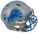 Lions Sam LaPorta Authentic Signed Full Size Speed Rep Helmet W/ Case BAS Wit