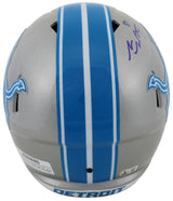 Lions Sam LaPorta Authentic Signed Full Size Speed Rep Helmet BAS Witnessed