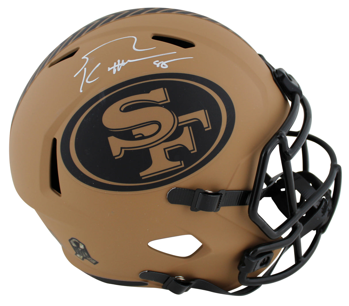 49ers George Kittle Signed STS II Full Size Speed Rep Helmet W/ Case BAS Witness
