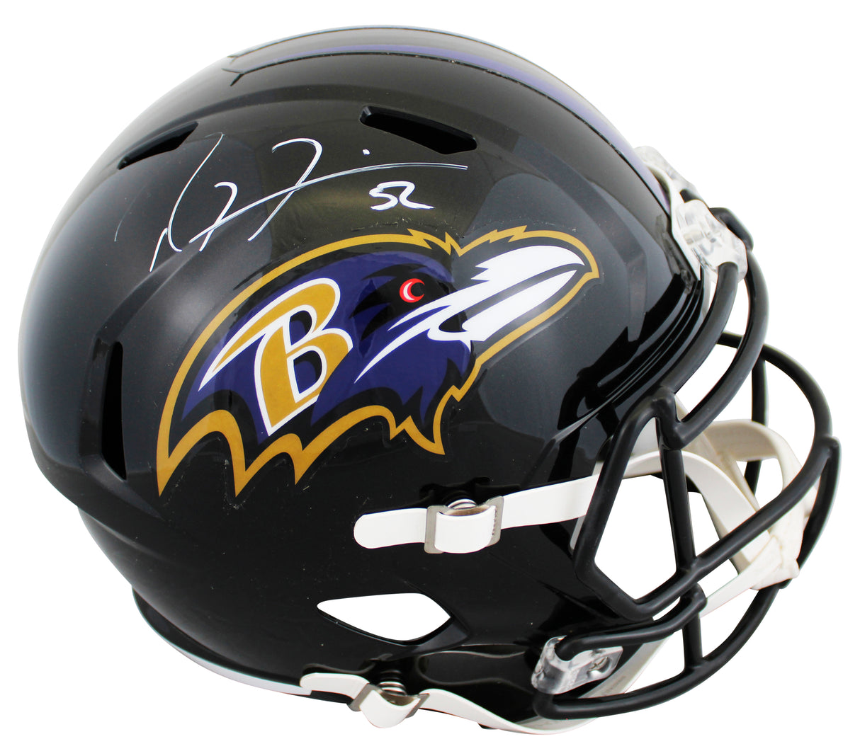 Ravens Ray Lewis Signed Full Size Speed Rep Helmet BAS Witnessed #4W527887
