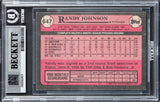 Expos Randy Johnson Signed 1989 Topps #647 Rookie Card Auto GM 10! BAS Slabbed
