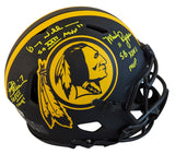 WFT SB QBs (3) Signed Eclipse Full Size Speed Proline Helmet W/ Case BAS Witness