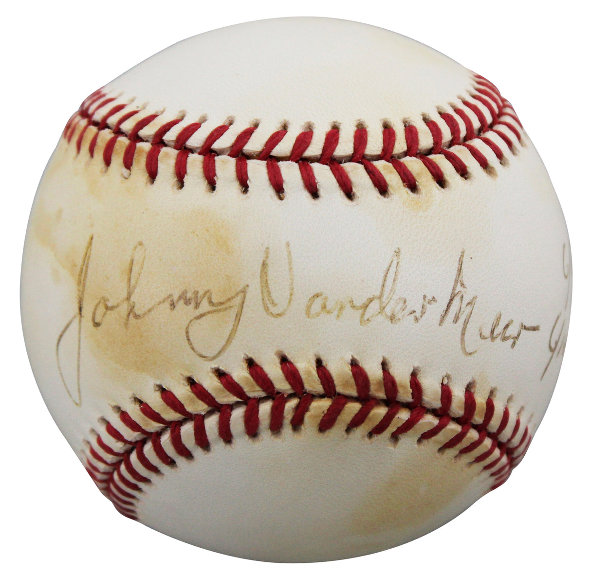 Reds Johnny Vander Meer Authentic Signed William White ONL Baseball BAS #BW89053