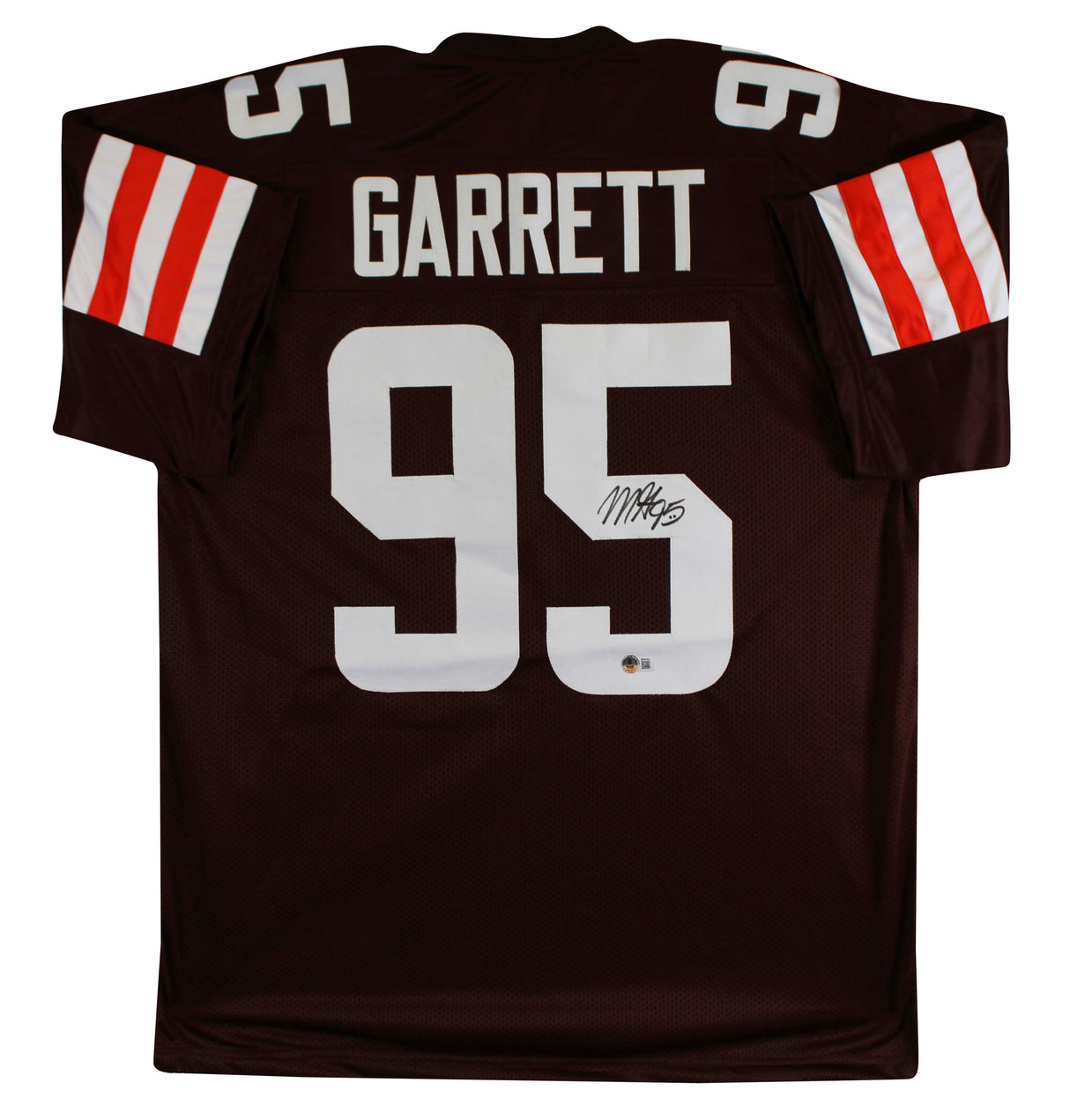 Myles Garrett Authentic Signed Brown Pro Style Jersey Autographed BAS Witness 2