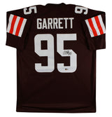 Myles Garrett Authentic Signed Brown Pro Style Jersey Autographed BAS Witness 2