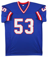 Harry Carson Authentic Signed Blue Pro Style Jersey Autographed BAS Witnessed