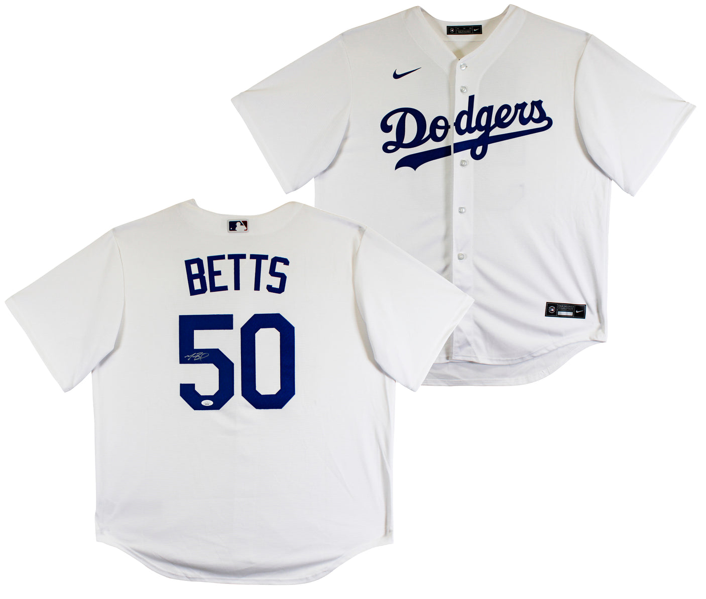 Dodgers Mookie Betts Authentic Signed White Nike Jersey Autographed JSA