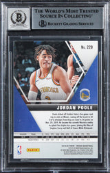 Warriors Jordan Poole Signed 2019 Panini Mosaic #228 RC Card Auto 10! BAS Slab