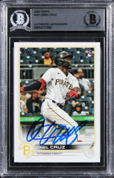 Pirates Oneil Cruz Authentic Signed 2022 Topps #537 Rookie Card BAS Slabbed