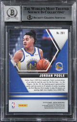 Warriors Jordan Poole Signed 2019 Panini Mosaic #261 RC Card Auto 10! BAS Slab