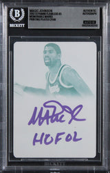 Magic Johnson "HOF 02" Signed 2012 Panini Plates #3 1/1 Card Auto 10 BAS Slabbed