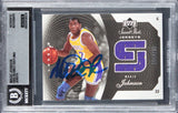 Magic Johnson Signed 2005 Sweet Shot Jerseys #MA 114/125 Card Auto 10! BAS Slab