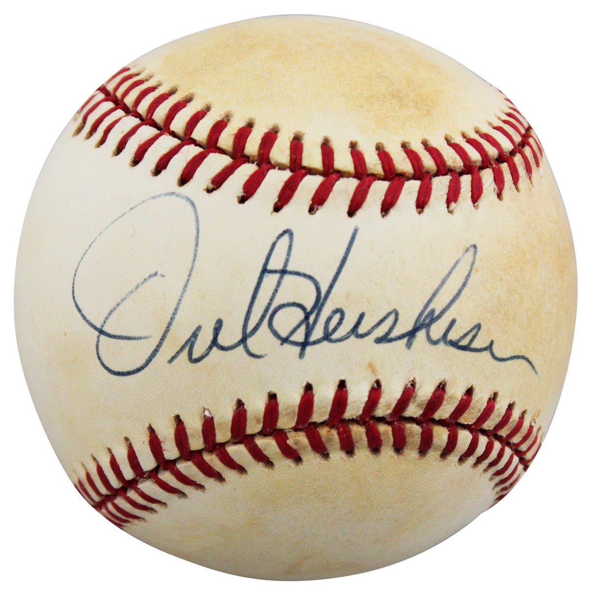 Dodgers Orel Hershiser Authentic Signed Gene Budig OAL Baseball BAS #BW89074