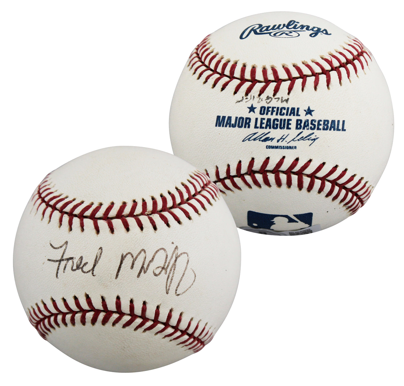 Braves Fred McGriff Authentic Signed Allen Selig OML Baseball BAS #BU64200