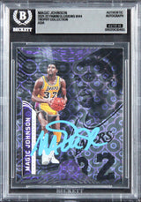 Lakers Magic Johnson Signed 2021 Panini Illusions TC #144 Card Auto 10! BAS Slab