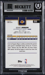 Lakers Magic Johnson Signed 2025 Topps Crackleboard #255 Card Auto 10! BAS Slab