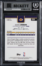 Lakers Magic Johnson Signed 2025 Topps Holo Foil #255 Card Auto 10! BAS Slabbed