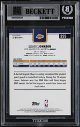 Lakers Magic Johnson Signed 2025 Topps Sandglitter #255 Card Auto 10! BAS Slab