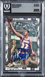 Magic Johnson Signed 2025 Topps Season Tip Off #255 Card Auto 10! BAS Slabbed