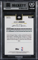 Lakers Magic Johnson Signed 2025 Topps Blackout #255 Card Auto 10! BAS Slabbed