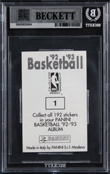 Magic Shaquille O'Neal Signed 1992 Panini Stickers #1 RC Card Auto 10! BAS Slab