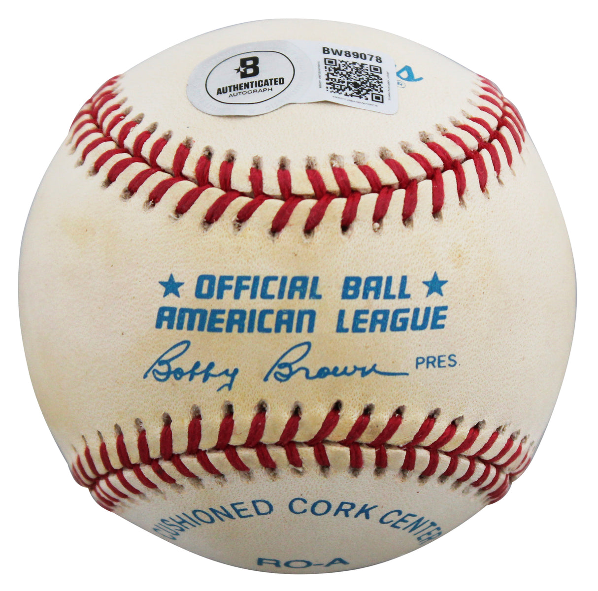 Grays Buck Leonard Authentic Signed Bobby Brown OAL Baseball BAS #BW89078