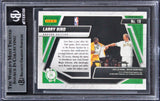 Magic Johnson Larry Bird Signed '21 Panini Mosaic MIT Mosaic #19 Card BAS Slab 2