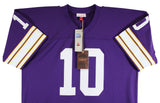 Vikings Fran Tarkenton "2x Insc" Signed Purple M&N TB Jersey BAS Witnessed