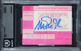 Lakers Magic Johnson Signed 3/5/1983 Lakers VS Pistons Ticket Stub BAS Slabbed