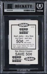 Lakers Magic Johnson Signed 2/16/92 #32 Jersey Retirement Ticket Stub BAS Slab