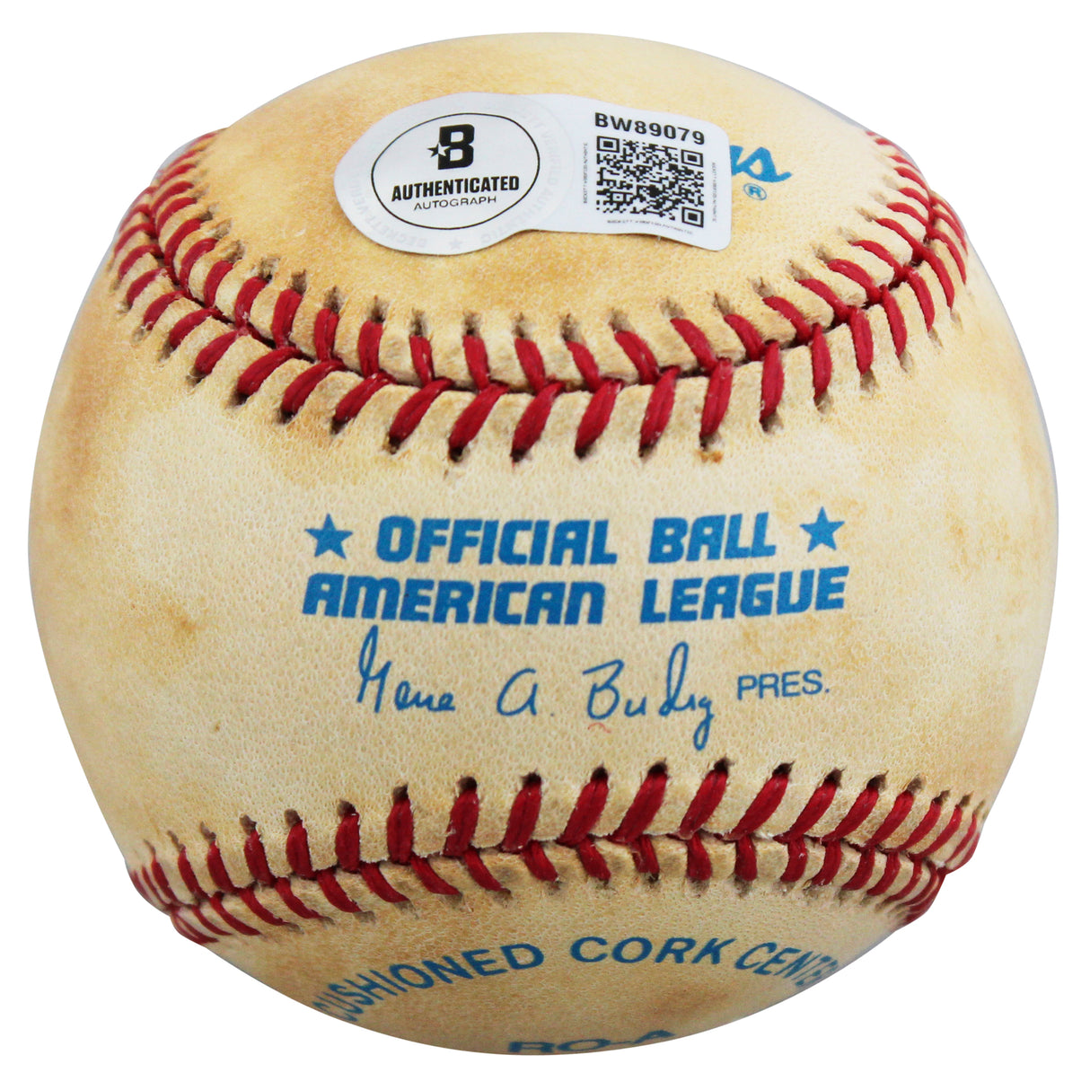 Twins Harmon Killebrew "HOF 84" Signed Gene Budig OAL Baseball BAS #BW89079