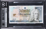Jack Nicklaus Signed 2005 Royal Bank Of Scotland 5 Banknote Auto 10! BAS Slab 4
