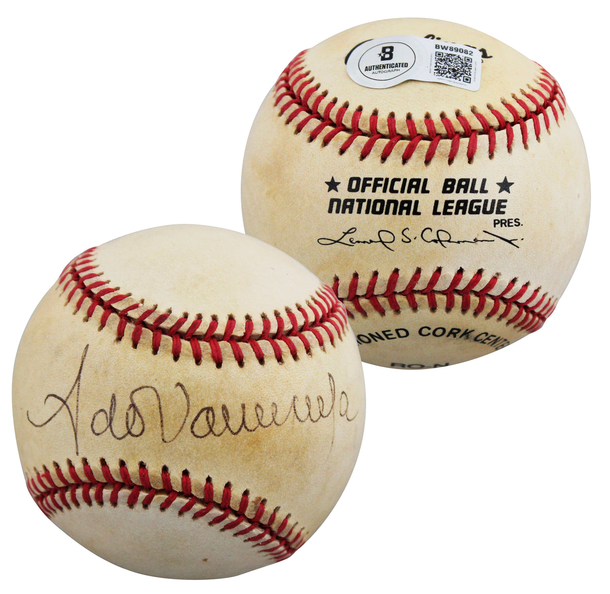 Dodgers Fernando Valenzuela Signed Leonard Coleman ONL Baseball BAS #BW89082